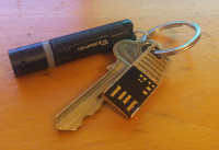 3D printed minimalist USB keyring thumbnail