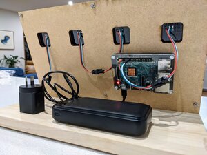 LED matrix rear view showing wiring