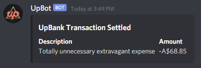Discord Transaction notification